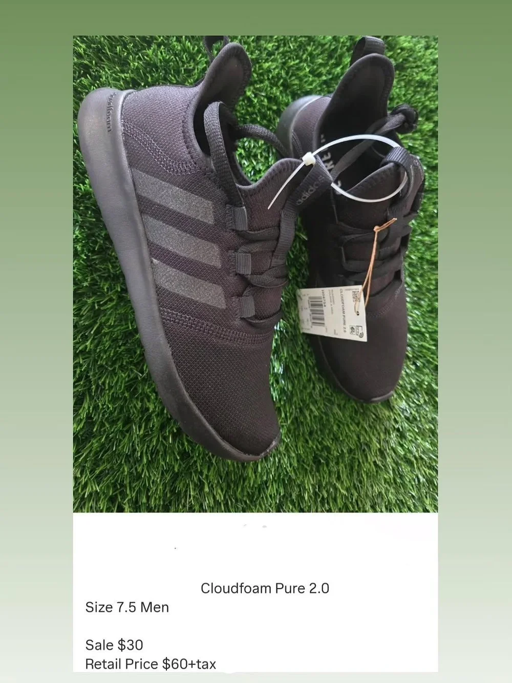 adidas Cloudfoam Pure 2.0 Men's Athletic Shoes - Black